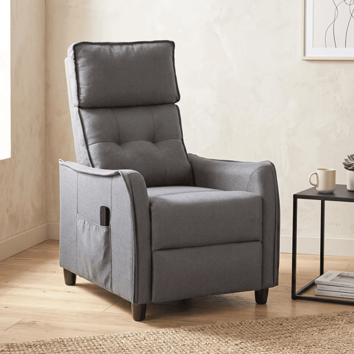 HOMCOM Poltrona de Massagem Reclinável 160° com Comando, Apoio para Pés, 2 Zonas de Massagem, Assento com Molas, Bolsos Laterais, Estofada em Linho Respirável, 58,5x93x104 cm, Cinzento HOMCOM Poltrona de Massagem Reclinável 160° com Comando, Apoio para Pés, 2 Zonas de Massagem, Assento com Molas, Bolsos Laterais, Estofada em Linho Respirável, 58,5x93x104 cm, Cinzento