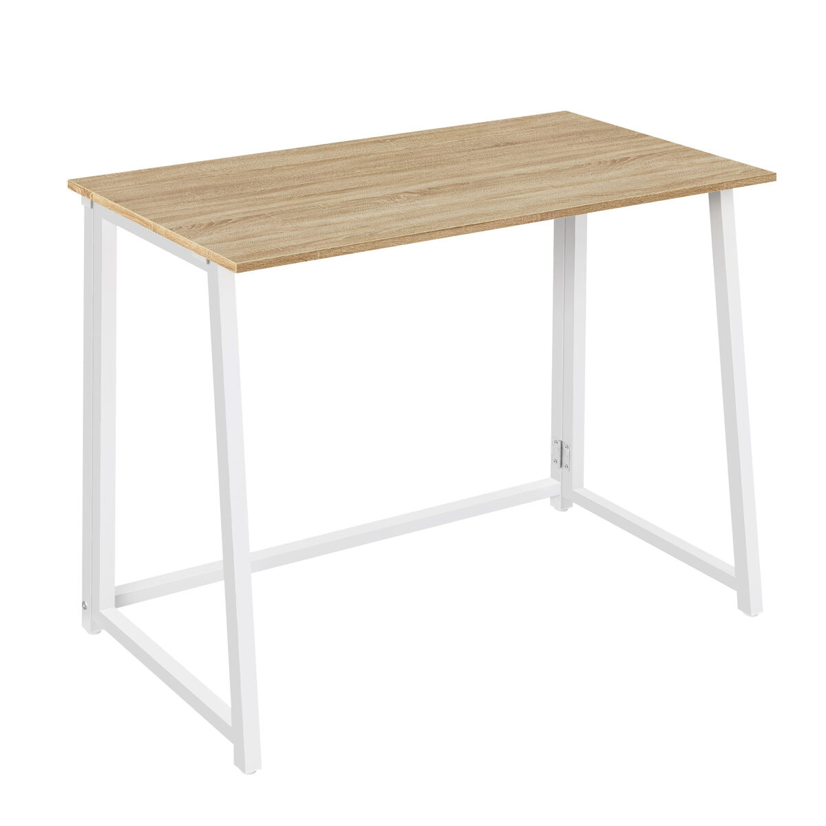 Escritorio de ordenador máximo 40x80 cm, roble de sonoma/blanco, en tablero para muebles
