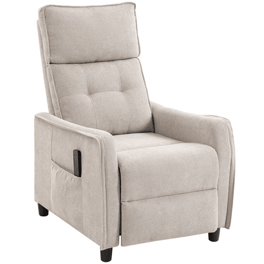 HOMCOM Poltrona de Massagem Reclinável 160° com Comando, Apoia-pés, 2 Zonas de Massagem, Assento com Molas, Bolsos, Revestimento em Linho Respirável para Sala, 58,5x93x104 cm, Creme HOMCOM Poltrona de Massagem Reclinável 160° com Comando, Apoia-pés, 2 Zonas de Massagem, Assento com Molas, Bolsos, Revestimento em Linho Respirável para Sala, 58,5x93x104 cm, Creme