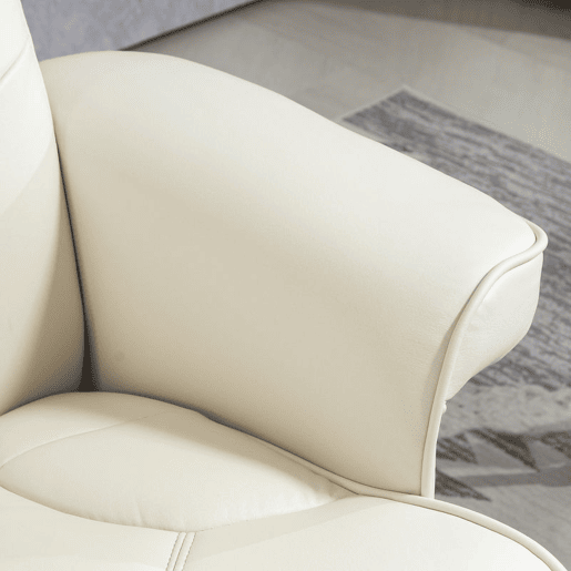 HOMCOM Poltrona Reclinável com Apoio para Pés, Estofada em Tecido Tecnológico e Madeira, Suporta 150 kg, Ideal para Quarto ou Sala, Cor Creme HOMCOM Poltrona Reclinável com Apoio para Pés, Estofada em Tecido Tecnológico e Madeira, Suporta 150 kg, Ideal para Quarto ou Sala, Cor Creme