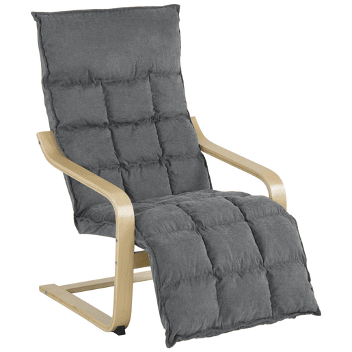 HOMCOM Cadeirão de Sala com Apoio para os Pés, Poltrona Estofada em Linho com Balanço Suave, Encosto Alto, Assento Amplo, Cadeirão de Relaxamento para Quarto, Escritório, Estúdio, Cinzento HOMCOM Cadeirão de Sala com Apoio para os Pés, Poltrona Estofada em Linho com Balanço Suave, Encosto Alto, Assento Amplo, Cadeirão de Relaxamento para Quarto, Escritório, Estúdio, Cinzento