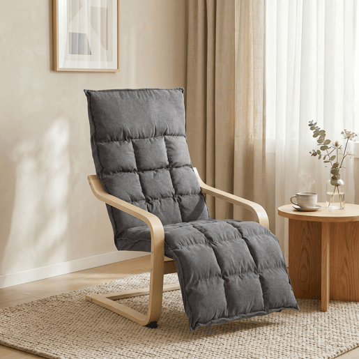 HOMCOM Cadeirão de Sala com Apoio para os Pés, Poltrona Estofada em Linho com Balanço Suave, Encosto Alto, Assento Amplo, Cadeirão de Relaxamento para Quarto, Escritório, Estúdio, Cinzento HOMCOM Cadeirão de Sala com Apoio para os Pés, Poltrona Estofada em Linho com Balanço Suave, Encosto Alto, Assento Amplo, Cadeirão de Relaxamento para Quarto, Escritório, Estúdio, Cinzento