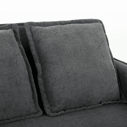 HOMCOM Sofá-Cama 2 Lugares 3 em 1, Sofá-Cama em Tecido Felpo com Encosto Ajustável em 3 Níveis, Bolsos Laterais, 2 Almofadas com Capas Removíveis para Sala, Espaços Pequenos, Cinzento Escuro HOMCOM Sofá-Cama 2 Lugares 3 em 1, Sofá-Cama em Tecido Felpo com Encosto Ajustável em 3 Níveis, Bolsos Laterais, 2 Almofadas com Capas Removíveis para Sala, Espaços Pequenos, Cinzento Escuro
