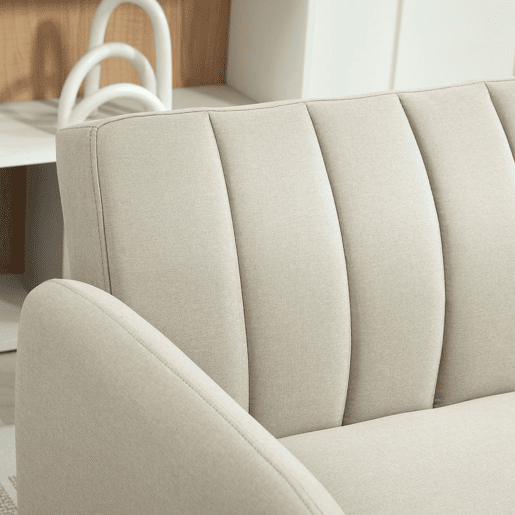HOMCOM Sofá-cama de 2 Lugares 173x75x73 cm Dobrável em Tecido Tipo Linho com Encosto Ajustável em 3 Posições e Braços Desmontáveis Bege HOMCOM Sofá-cama de 2 Lugares 173x75x73 cm Dobrável em Tecido Tipo Linho com Encosto Ajustável em 3 Posições e Braços Desmontáveis Bege