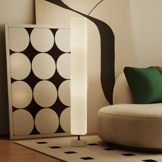 HOMCOM Candeeiro de Pé Moderno para Sala e Quarto, 2 Casquilhos E27 Máx. 40 W, Abat-Jour em Linho, Estrutura Metálica, 15x15x120 cm, Cinzento
