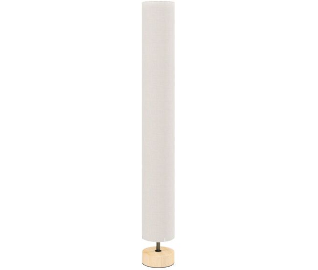 Homcom lámpara de pie moderna lámpara de salón con casquillo máx. 40 w e27 pantalla de lino y marco de metal para dormitorio ø15x120 cm beige