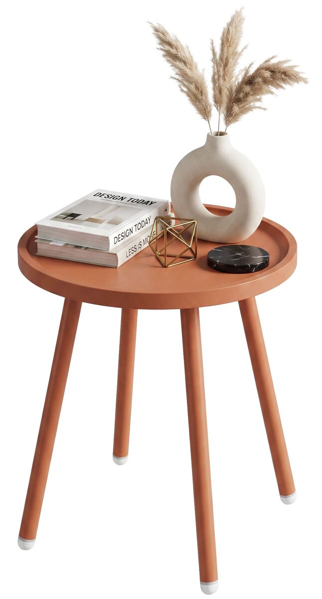 Mesa auxiliar busan ø 40 cm plástico terracota ø 40 cm