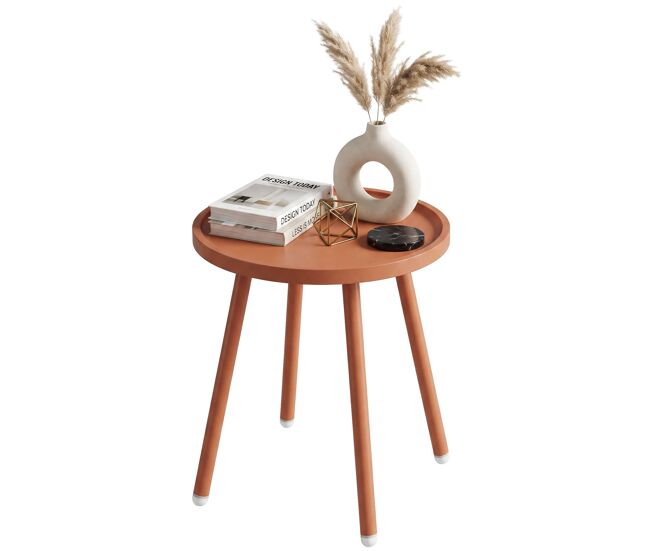 Mesa auxiliar busan ø 40 cm plástico terracota ø 40 cm