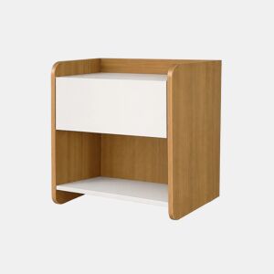 Mesa de Cabeceira Macy (Carvalho Claro, Branco)
