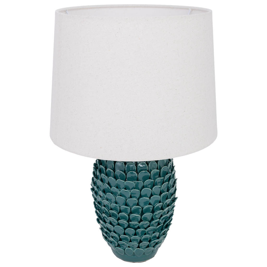 Lámpara de mesa de cerámica azul d30x52h cm