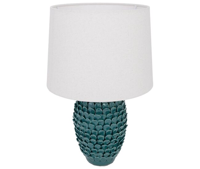 Lámpara de mesa de cerámica azul d30x52h cm