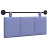 Cabeceira de cama suspensa Azul Jeans Tecido