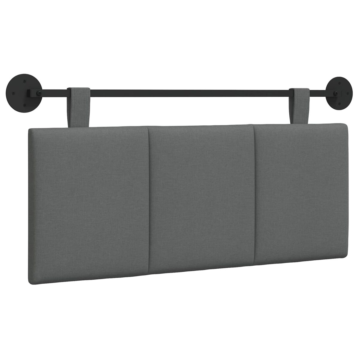 Cabecero - mueble cabecero colgante gris oscuro tela