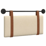 Cabeceira de cama suspensa Creme PU Antigo