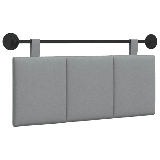 Cabeceira de cama suspensa Cinzento-claro Tecido Cabeceira de cama suspensa Cinzento-claro Tecido