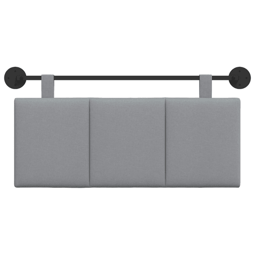 Cabeceira de cama suspensa Cinzento-claro Tecido Cabeceira de cama suspensa Cinzento-claro Tecido