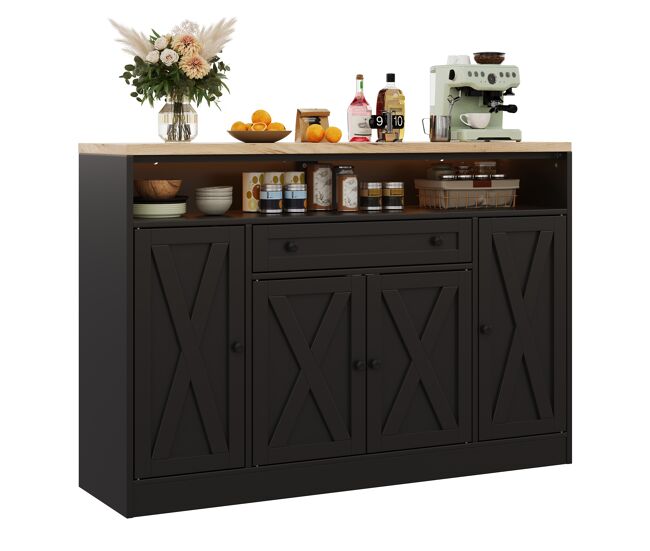 Isla de cocina Mueble de cocina con 4 puertas y 1 cajón 140