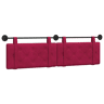 Cabeceira de cama suspensa Vinho Vermelho Veludo