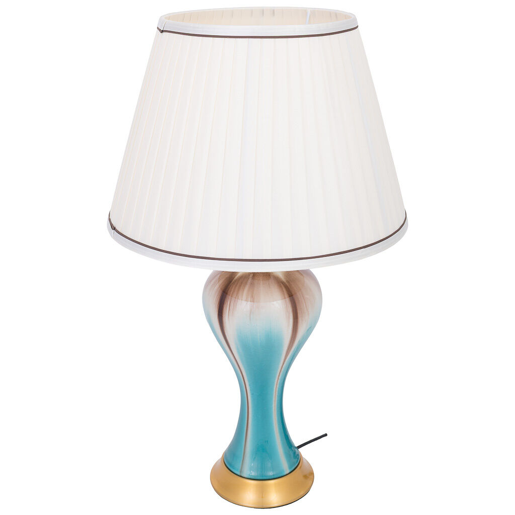 Lámpara de mesa de cerámica azul d36x60h cm