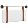 Cabeceira de cama suspensa Branco PU Antigo