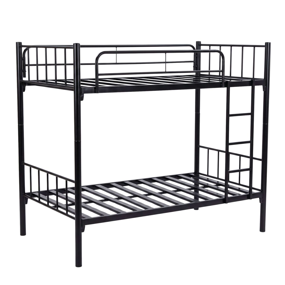 Litera juvenil 90x190 cm desmontable, estructura metal, litera doble con escalera cathy, convertible en 2 camas