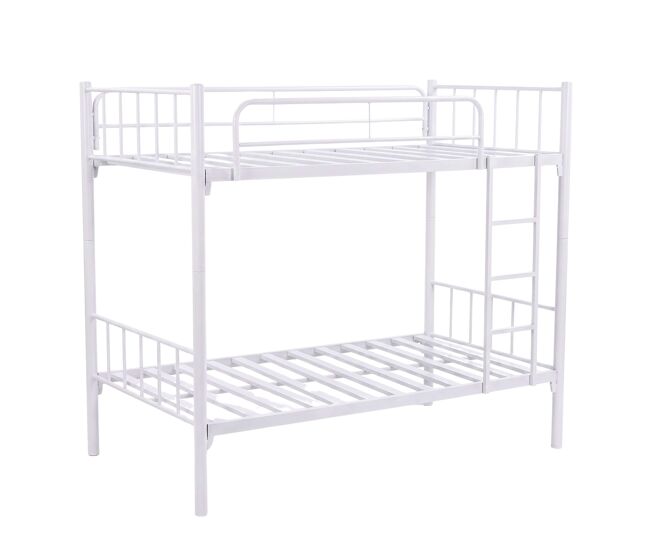 Litera juvenil 90x190 cm desmontable, estructura metal, litera doble con escalera cathy, convertible en 2 camas