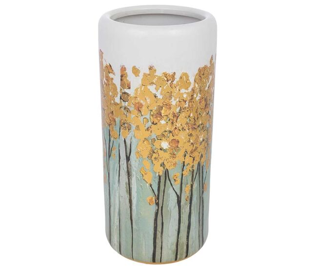 Paragüero de cerámica dorado d22x45h cm