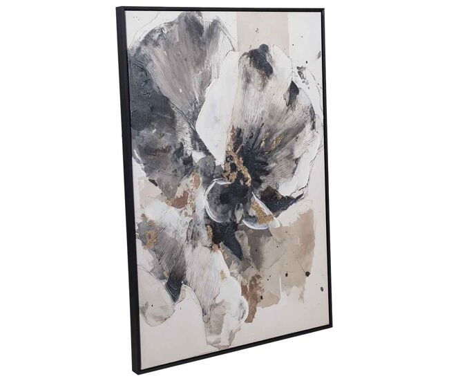 Cuadro pintado a mano con marco de madera rosa 83x4x123h cm