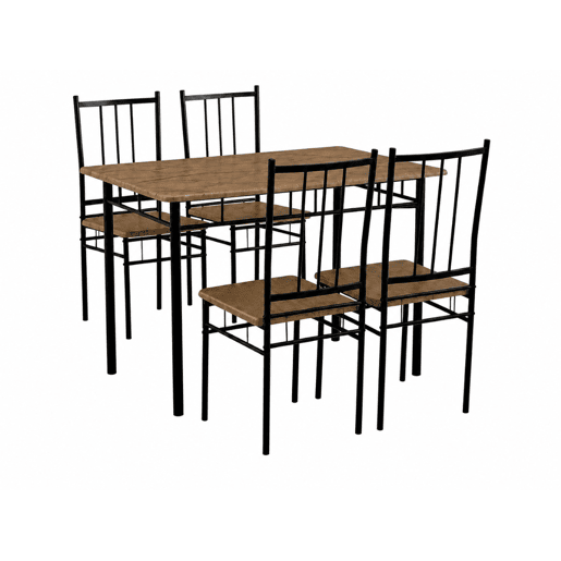 Conjunto de Mesa + 4 Cadeiras, Brand (Preto, Madeira) Conjunto de Mesa + 4 Cadeiras, Brand (Preto, Madeira)