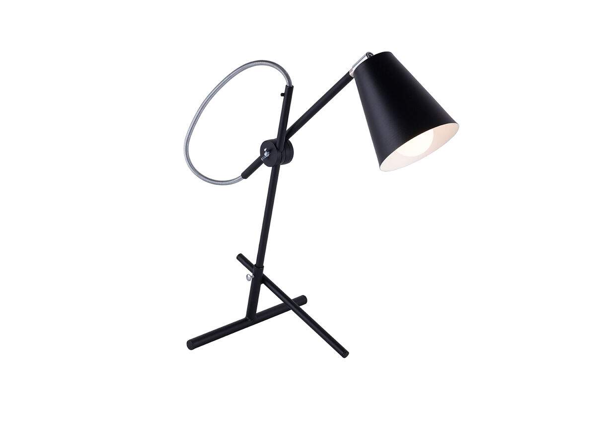 Lįmpara de mesa arte, negra