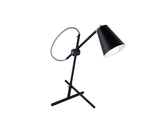Lįmpara de mesa arte, negra