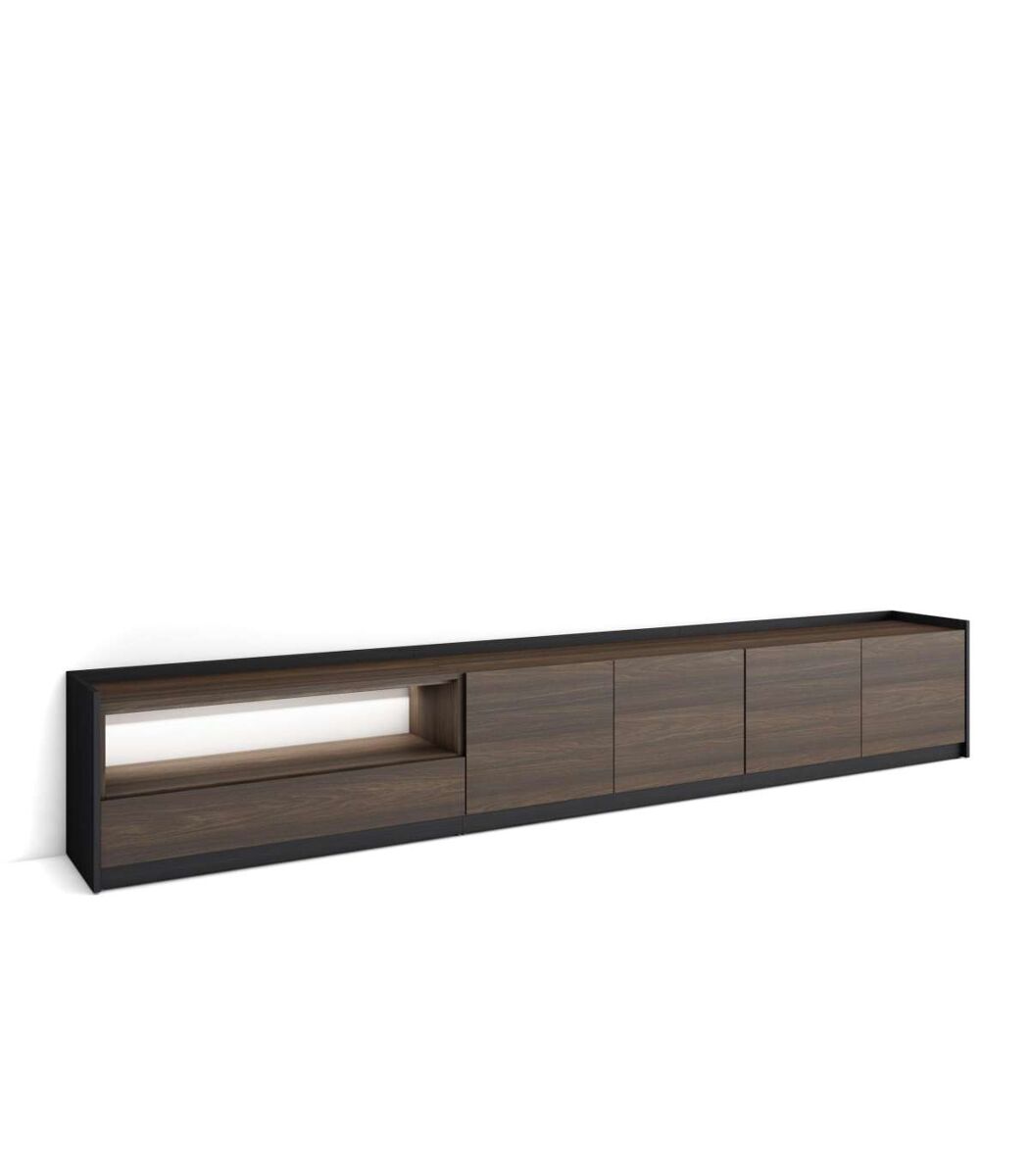 mueble tv jubrique-02 con almacenaje y luz led integrada