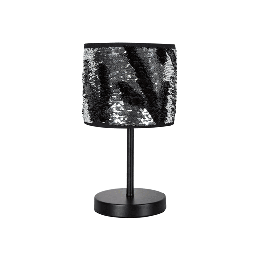 Candeeiro de mesa Bling, pretoprateado Candeeiro de mesa Bling, pretoprateado