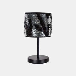 Candeeiro de mesa Bling, pretoprateado