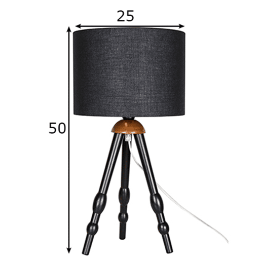 Candeeiro de mesa Anastasia, preto