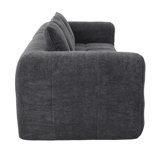 Sofá de canto modular 260 x 94,5 x 80 cm - 3 lugares, espuma de alta densidade, montagem livre, veludo com braços, assento profundo - Cinza escuro Sofá de canto modular 260 x 94,5 x 80 cm - 3 lugares, espuma de alta densidade, montagem livre, veludo com braços, assento profundo - Cinza escuro