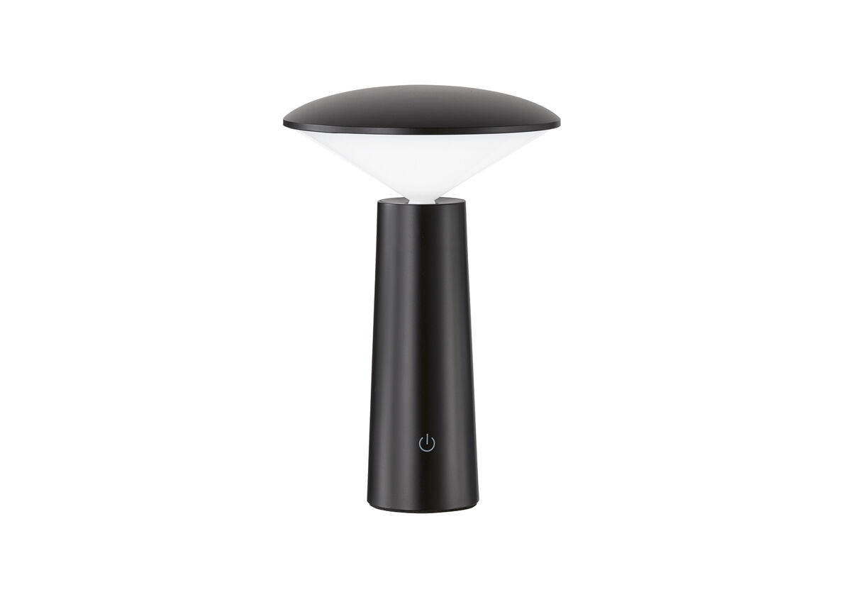Lįmpara de mesa led pinto, negra
