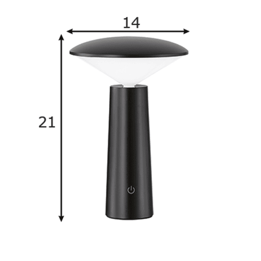 Candeeiro de mesa LED Pinto, preto Candeeiro de mesa LED Pinto, preto