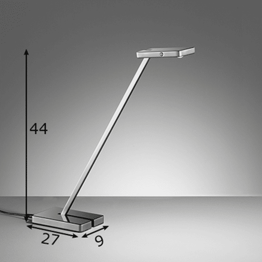 Candeeiro de mesa LED Lincoln, prateado Candeeiro de mesa LED Lincoln, prateado