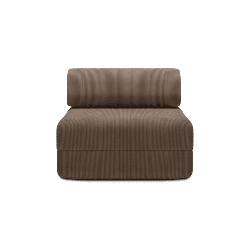 Poltrona conversível em veludo cotelê cor taupe Poltrona conversível em veludo cotelê cor taupe