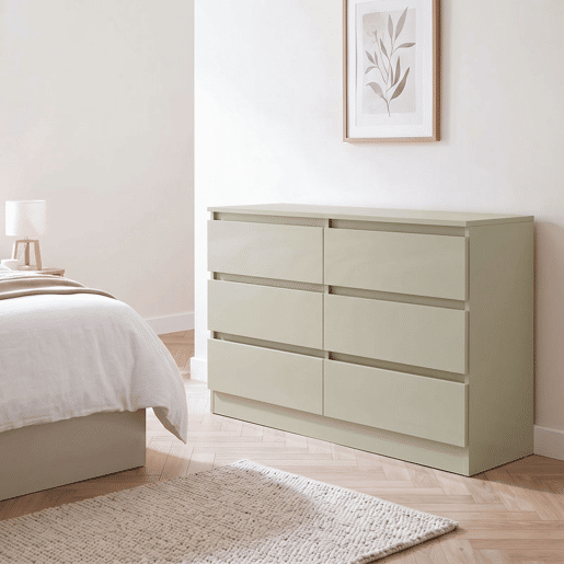 HOMCOM Cómoda com 6 Gavetas, Design Moderno de Coluna Dupla, Armário de Arrumação para Quarto e Sala, 100 x 35 x 69 cm, Castanho Claro HOMCOM Cómoda com 6 Gavetas, Design Moderno de Coluna Dupla, Armário de Arrumação para Quarto e Sala, 100 x 35 x 69 cm, Castanho Claro