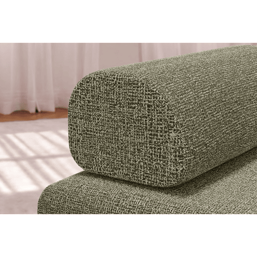 Poltrona conversível em tweed verde Poltrona conversível em tweed verde