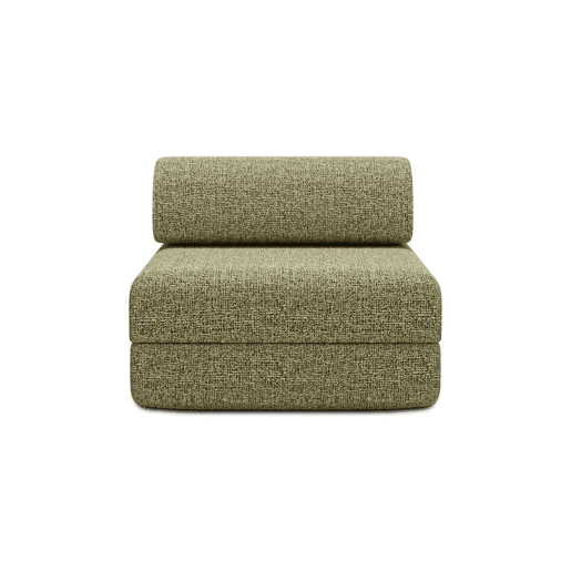 Poltrona conversível em tweed verde Poltrona conversível em tweed verde