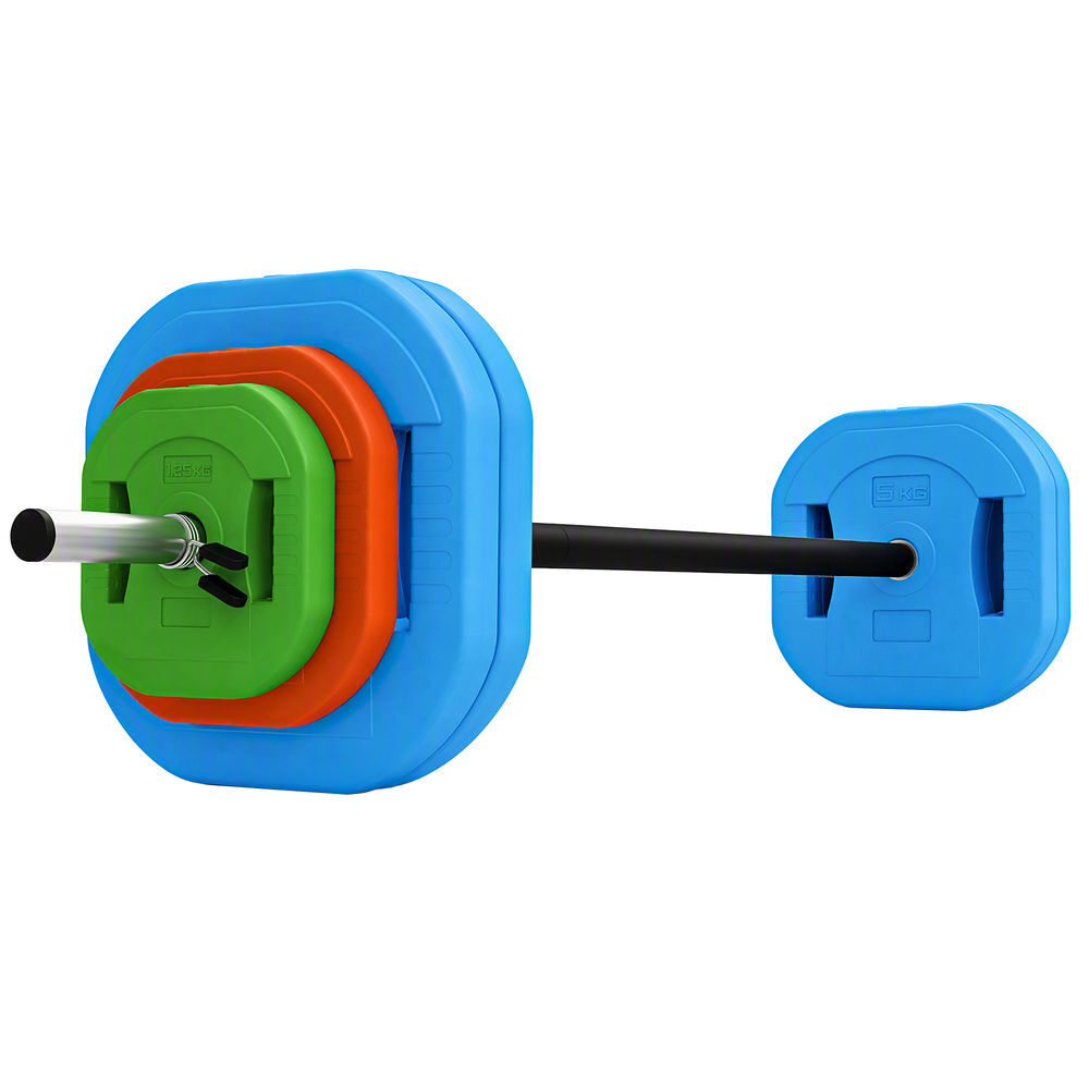 Sportnow barra de pesas 30 kg, set de pesas ajustables con barra de acero de 140 cm, 8 discos de 4x5kg, 2x2,5kg, 2x1,25kg, 2 clips, juego de mancuernas para entrenamiento de fuerza en casa gimnasio