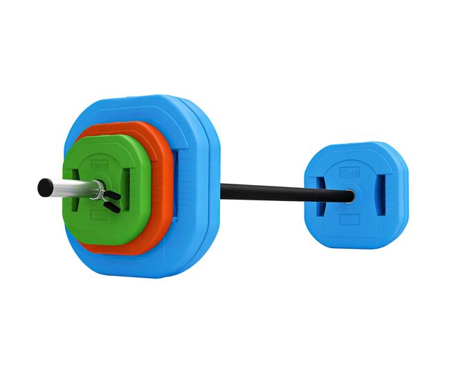 Sportnow barra de pesas 30 kg, set de pesas ajustables con barra de acero de 140 cm, 8 discos de 4x5kg, 2x2,5kg, 2x1,25kg, 2 clips, juego de mancuernas para entrenamiento de fuerza en casa gimnasio