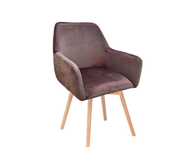 Silla Bellu Terciopelo - Gris