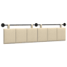 Cabeceira de cama suspensa Creme Tecido