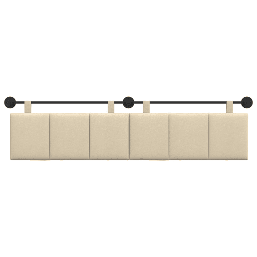 Cabeceira de cama suspensa Creme Tecido Cabeceira de cama suspensa Creme Tecido