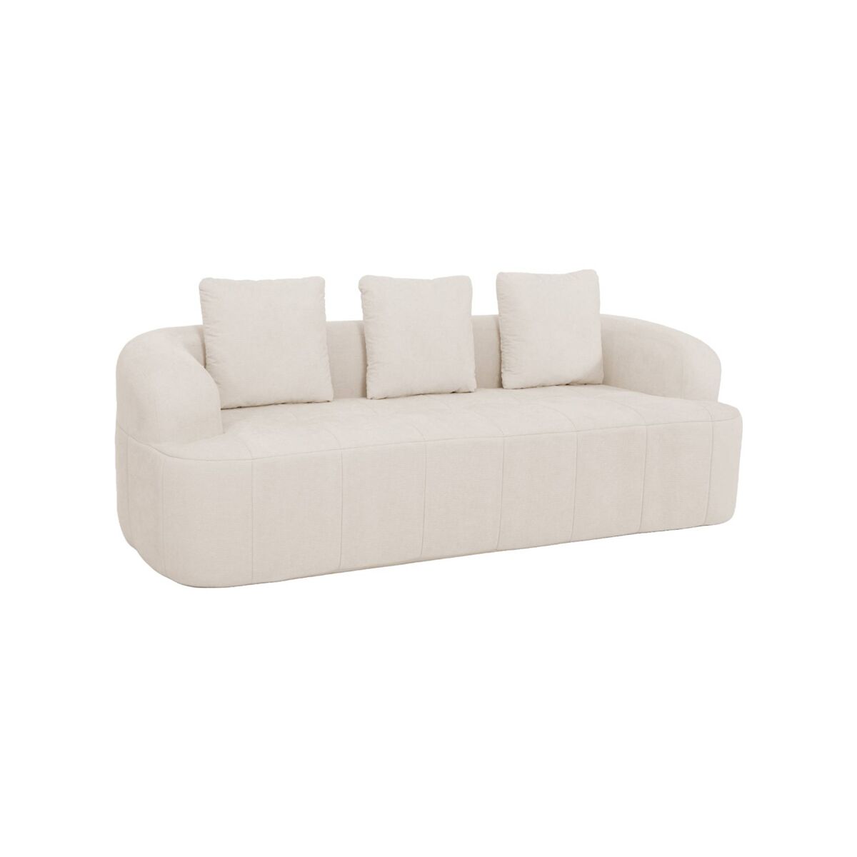 sofa envasado al vacio de tela 3 plazas nelio blanco roto 230x92x68 cm