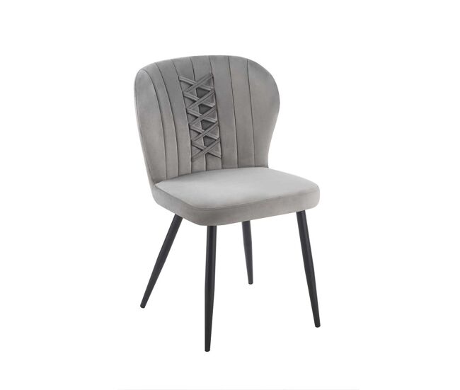 Silla zarena black terciopelo - gris
